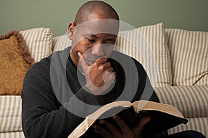 Man Studying the Bible photo