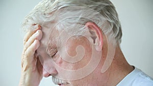 Man with stuffy nose, itchy eyes