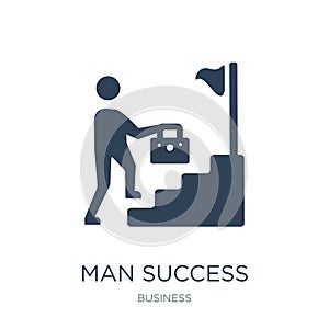 man success icon in trendy design style. man success icon isolated on white background. man success vector icon simple and modern