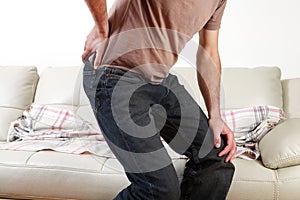 Man suffering from backache