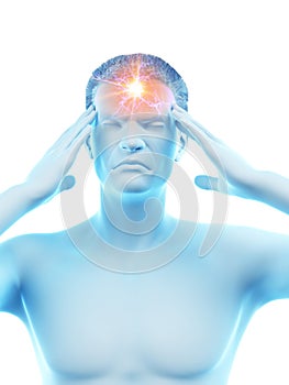 A man suffering from headache