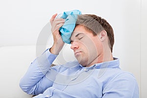Man suffering with headache