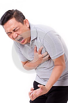 Man suffering from heart attack