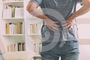 Man suffering from low back pain