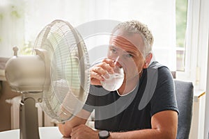 Man suffers from heat at home