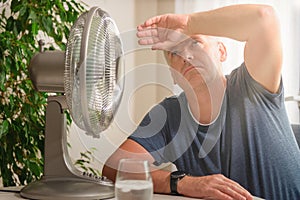 Man suffers from heat at home