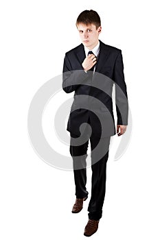 Man in suit accuracy walk forward photo