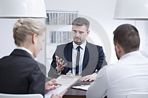 Man in suit in corporation