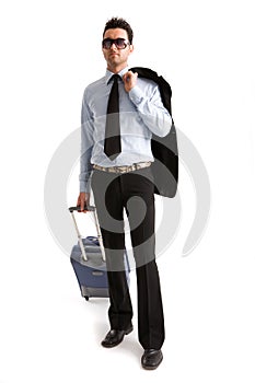 Man with suitcase