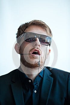 Man in suite with glasses