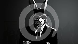 2000s Detective Rabbit: A Noir Comic Art Celebrity Mashup photo