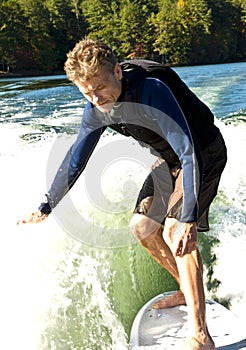 Man on Surfboard