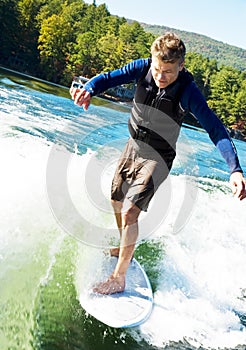 Man on Surfboard