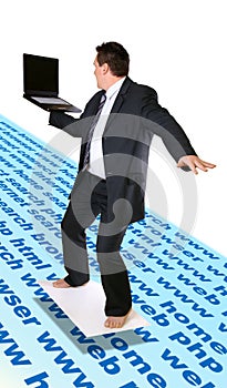 Man Surfing Internet