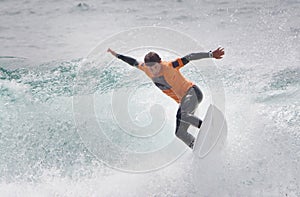 Man Surfing Shortboard