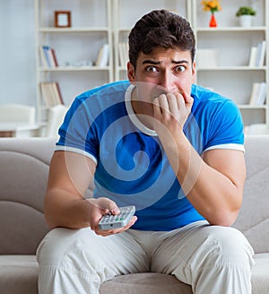 Man sweating excessively smelling bad at home