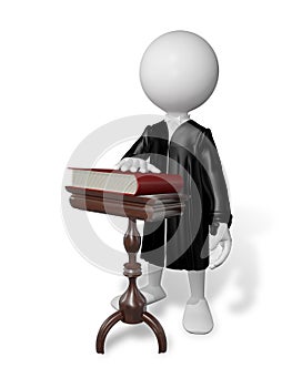 Man at a table with a book