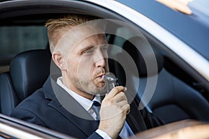 Man Taking Alcohol Text