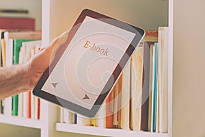 Modern ebook reader and books