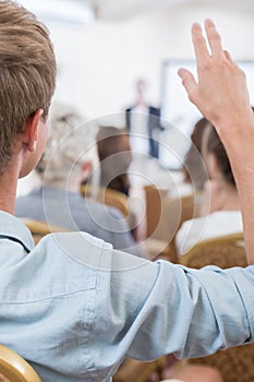 Man taking part in panel