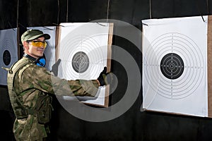 Man with target