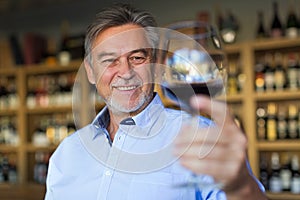 Man tasting wine photo