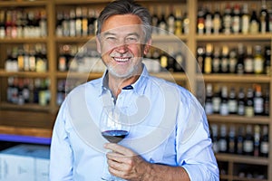 Man tasting wine photo