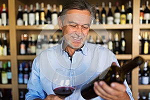 Man tasting wine photo