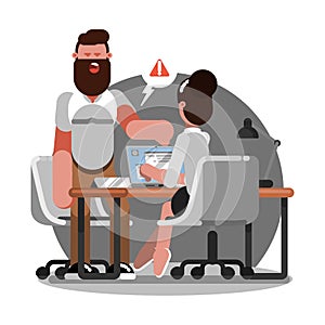 Man telling about problems with card