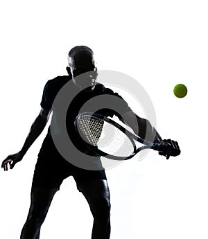 Man tennis player backhand photo