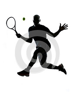 Man tennis player forehand