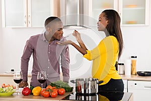 Man Testing Food