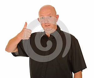 Man with thumb up photo