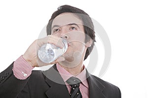 Man to drink water, in deep wh