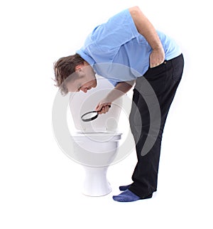 Man and the toilet