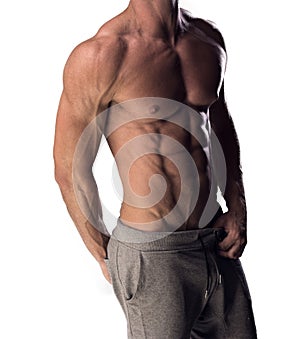 Man with a toned muscular physique photo