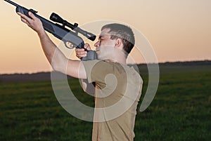 Man took aim with your sniper rifle