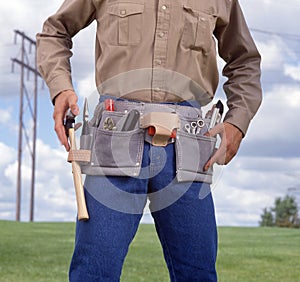 Man with tool belt
