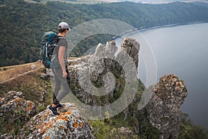 Man on a top of rock