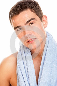 Man with towel