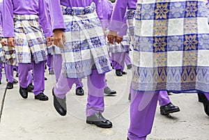 Man in traditional attire called BAJU MELAYU during Maulidur Rasul ceremony