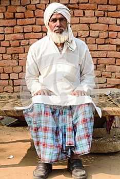 Man in Traditional attire in Indian Village