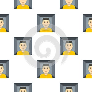 Man trapped in a box pattern seamless