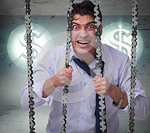 Man trapped in prison with dollars