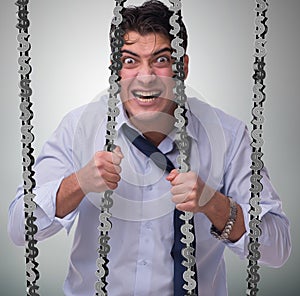 Man trapped in prison with dollars