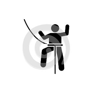 Man travel sport fight icon. Element of pictogram adventure illustration