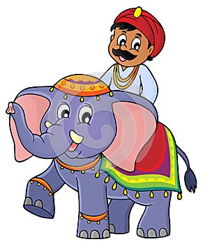 Man travelling on elephant image 1