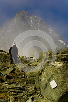 Man Trekking In Austria