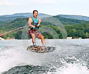 Man on a Trick Ski Jumping