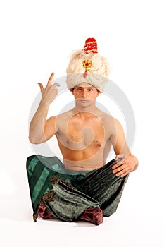 Man in turban gesture